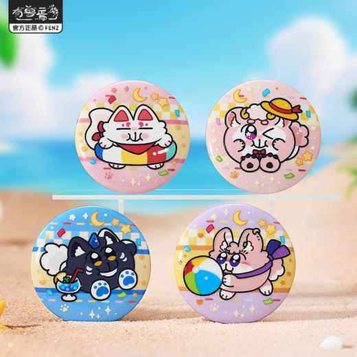 《非人哉官方店》有兽焉X奇米蛋联名福瑞乐园Q版马口铁徽章吧唧盲盒 商品图2