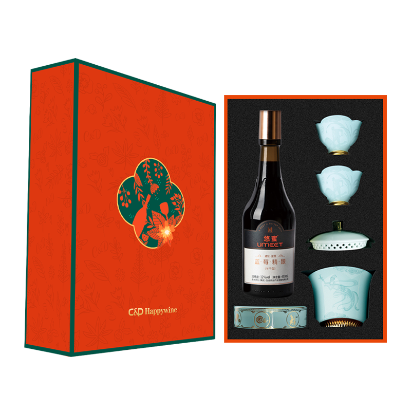 贵州茅台UMEET蓝莓精酿茶具礼盒