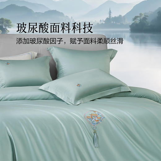 水星集团出品百丽丝家纺联名款100s长绒棉套件四件套床上用品严选 商品图0