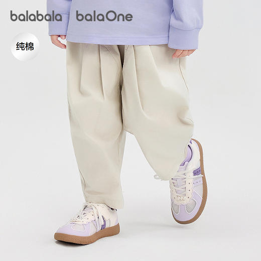 巴拉巴拉balaOne宝宝长裤纯棉裤子女童2025秋新款休闲裤甜美时尚★ 商品图0