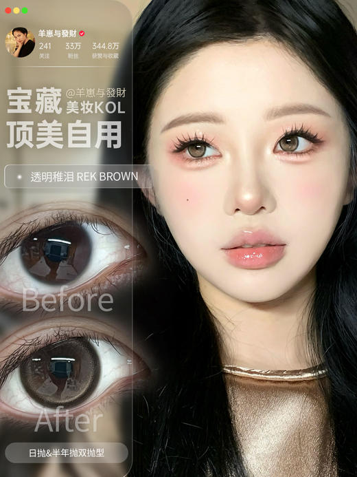 大直径推荐丨透明稚泪·Kira Fairy丨14.5mm（半年抛/2片装） 商品图1