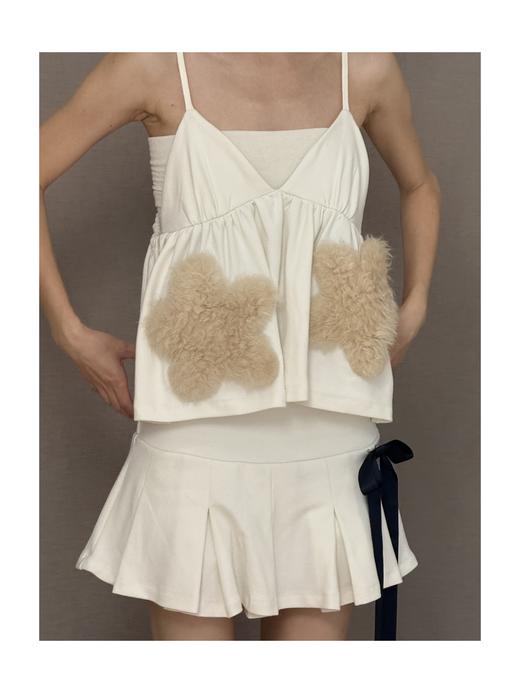 Kaiy Xiao 魔法星星系列 星星毛绒口袋系绳吊带上衣 商品图3