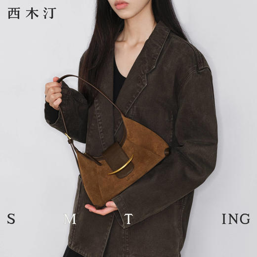 【种草好物馆专属】西木汀 怀念 棕色hobo包小个子单肩斜挎包2025新款女早秋包包5871 商品图1