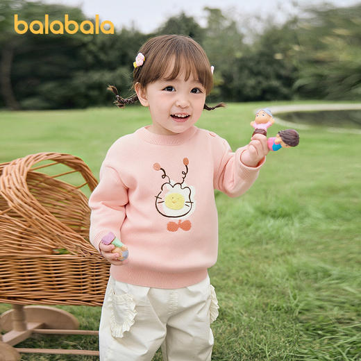 【爆品主推】巴拉巴拉童装儿童毛衫宝宝针织衫男童女童内搭纯棉2025冬新款卡通 商品图1