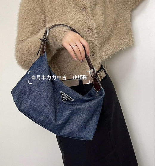 prad*牛仔腋下包中古包Hobo bag！ 商品图3