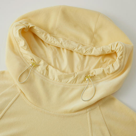 谜底连帽卫衣长袖2025年冬季新品纯色亲肤百搭中长款女254MV1652 商品图3