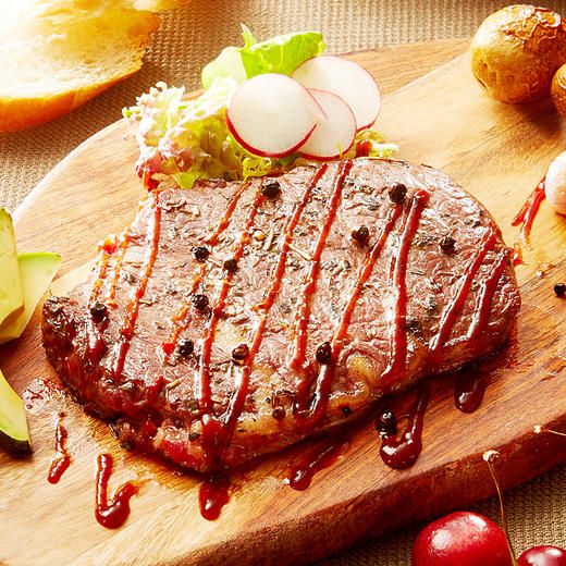 赤豪 草饲36个月精养 安格斯无拼接整切西冷沙朗100克*8（送刀叉+胡椒+海盐碎） 商品图0