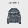 ROMI STUDIO"法风条纹"手工挑边蓝调棉麻复古条纹开衫RWCAST6105 商品缩略图2