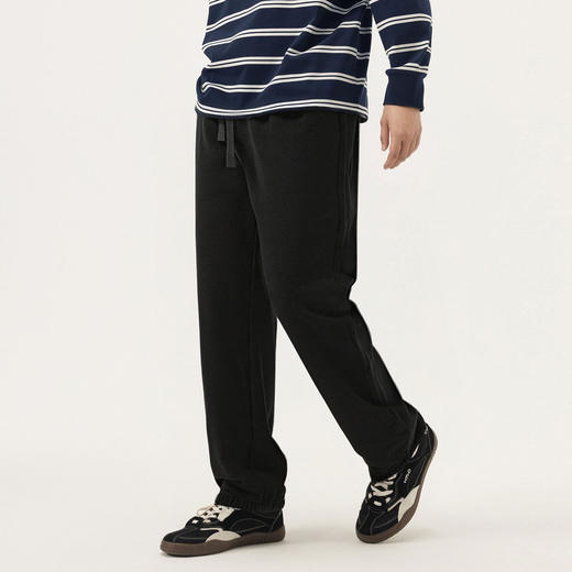 gxg.jeans男装冬季热卖黑色收口针织休闲裤长裤简约休闲日常通勤休闲裤J24X024102 商品图2