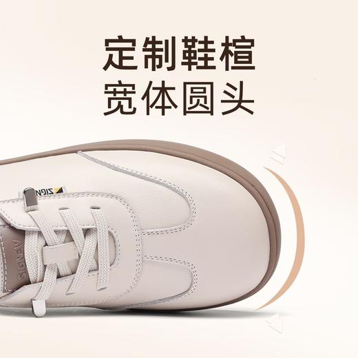 信诺真皮软底舒适女士单鞋休闲鞋2025秋季新款皮鞋平底轻便妈妈鞋5Q3007-3 商品图3