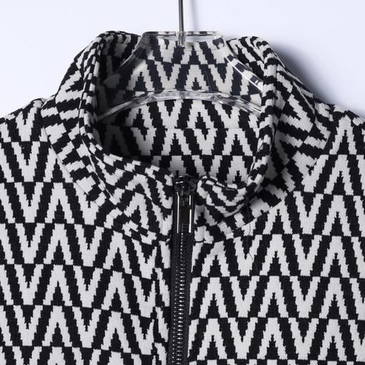 SDSA秋冬新款痞帅男装潮牌撞色满印字母拉链立领夹克百搭时尚外套 商品图1