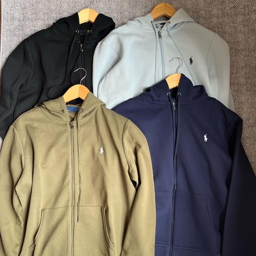 可扫码 高品质PL小马刺绣连帽卫衣男开衫外套拉链卫衣开衫男 商品图0