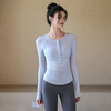 跃牌【周游世界】秋冬新款亨利领显瘦修身打底长袖上衣ins风潮流健身T恤TP0936 商品缩略图1