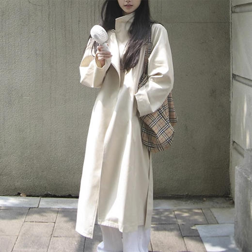 裁缝学苑AS574韩系立领中长款风衣纸样大衣系带外套打版裁剪 商品图5