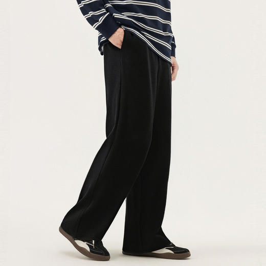 gxg.jeans男装冬季直筒针织直筒长裤  日常通勤简约舒适休闲裤J24X024181 商品图1