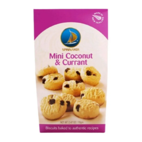 【超市】品尼加迷你椰丝加仑子曲奇饼干70g