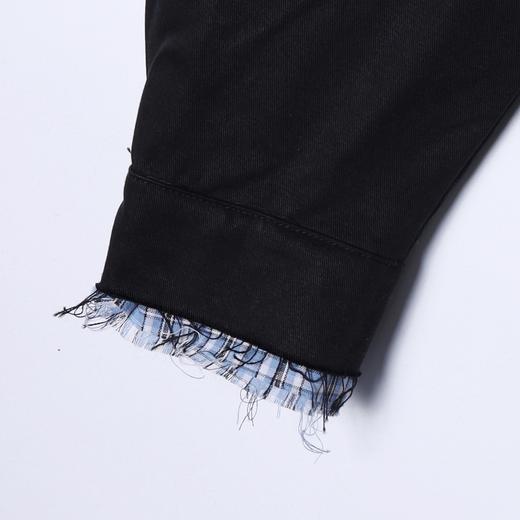 JK02SDSA男士秋冬新款痞帅男装韩版格子拼接翻领夹克百搭时尚开衫外套 商品图4