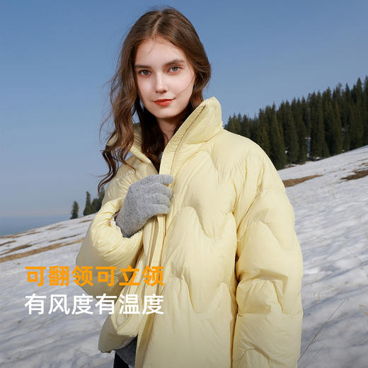 【90白鹅绒】三彩独醒2025冬季新款短款羽绒服防水易打理小个子F 商品图1