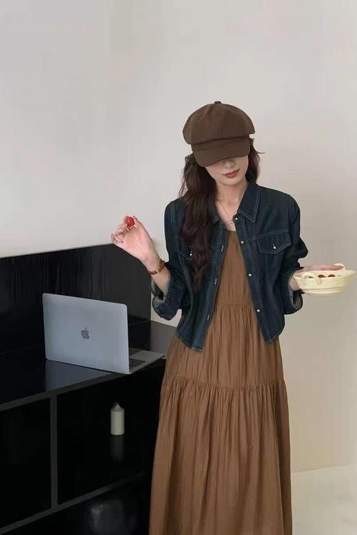 amadella 时髦吊带连裙牛仔外套套装 21240 商品图1