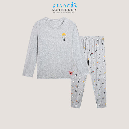 【熊猫乐园莫代尔】SCHIESSER德国舒雅男童可爱熊猫乐园系列莫代尔面料180G 长袖长裤家居套装3B/25263H 商品图0