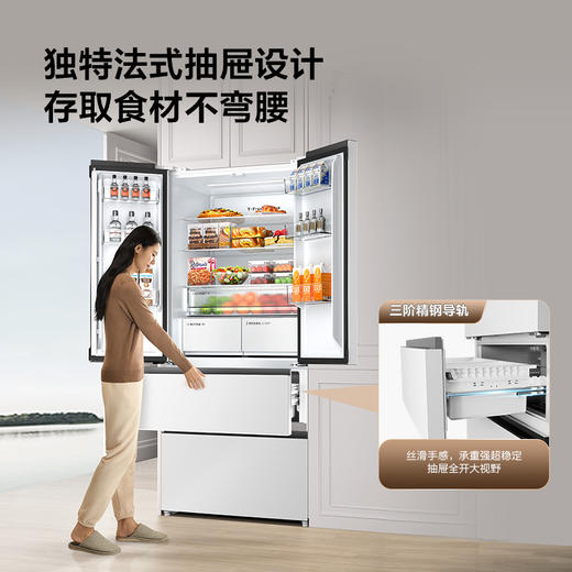 TCL大无界462升T9 Pro法式多门四开门58cm超薄零嵌入式双系统双循环R462T9-DQS 商品图9