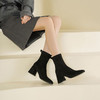 Westory2025年冬季圆头中粗跟弹力收腿靴瘦瘦短靴S25DS85751 商品缩略图3