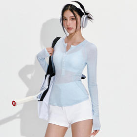 跃牌【周游世界】秋冬新款亨利领显瘦修身打底长袖上衣ins风潮流健身T恤TP0936