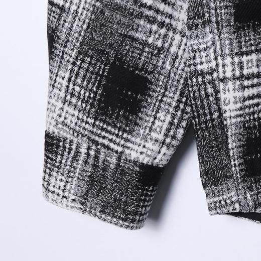 SDSA秋冬新款痞帅男装韩版撞色格纹拼接抽绳连帽衬衫百搭时尚外套 商品图3