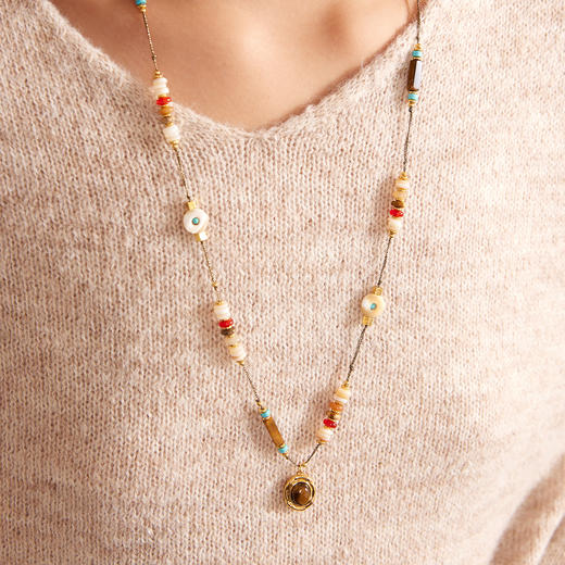 Manreya玛芮雅“丝路幻珠”天然石虎眼石长项链|天然石，虎眼石 商品图4