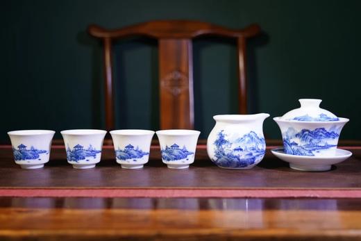 青花山水茶具套组 商品图0