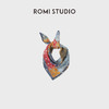 ROMI STUDIO“画作”100%高支亚麻双面艺术波点丝巾方巾RWCLPY6412 商品缩略图0