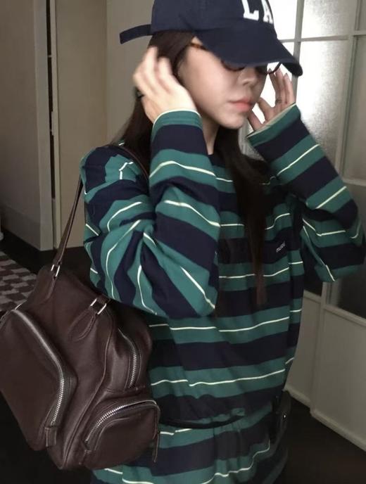 miu的配色都太喜欢了！敲显白的miu家条纹长袖T恤！ 商品图3