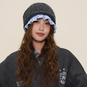 miu系格纹边冷帽纪念日百货门店同款166093294