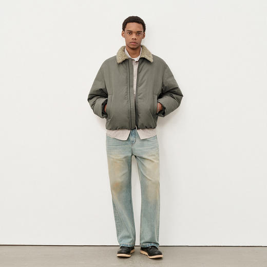 714street美式复古【立领/翻领】夹棉外套男2025冬季防风工装棉服 商品图3