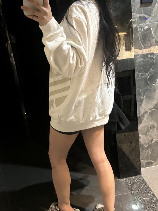 A迪经典运动图案印花圆领套头简约长袖卫衣 商品图9