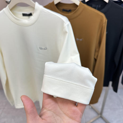 恶魔眼！撤柜黑标铜氨水柔棉羽毛蛋白长袖T！秋冬320g磅长袖T恤打底衫男！ 商品图1