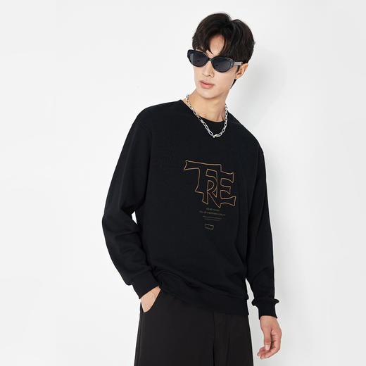 gxg.jeans男装【100%棉】25秋款软绵亲肤舒适百搭青少年男士圆领套头卫衣K&C 商品图3