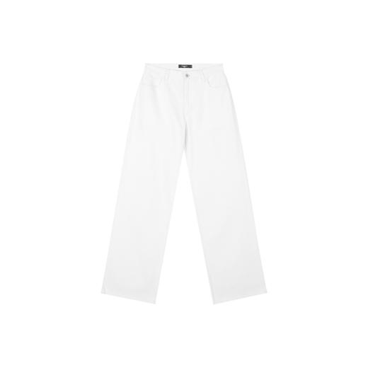 oneup中腰斜纹宽松直筒牛仔裤 商品图5