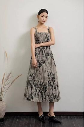 ANSUABEL 国风吊带气质收腰连衣裙 18745