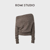 ROMI STUDIO“温柔已至”羊驼毛秋冬一字领软糯毛织上衣RWCASZ4684 商品缩略图1