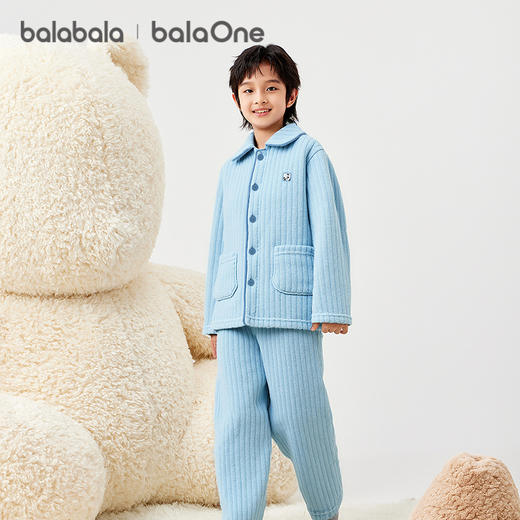 巴拉巴拉balaOne儿童家居服套装2025冬季法兰绒男女童睡衣可外出 商品图2