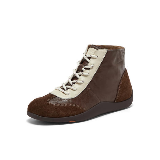 【云粉节】【拔佳】BF楼Bata羊皮书德训鞋女26春款软底复古休闲板鞋拳击靴女ALI59AM6     吊牌价1059  活动价699 商品图0