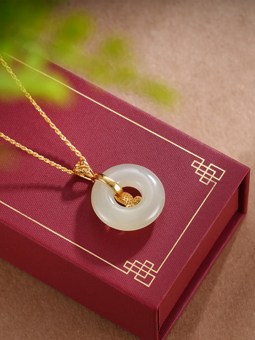 子佩集S925银【心蝶】和田玉套链项链【WSB6954】平安扣2509 商品图2