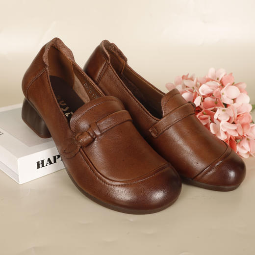 25秋冬中跟简约乐福鞋25Q631-1201 商品图0