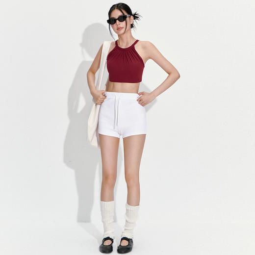 跃牌【周游世界】秋冬新款显瘦褶皱挂脖内衣防震跑步高强度支撑运动背心BR1645 商品图4