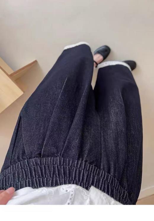 冰点价！仅限11.11！退货勿拍【爆款牛仔】2025秋季新品~韩系爆款蕾丝拼接牛仔裤-喜出 商品图9