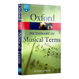 牛津音乐术语词典 英文原版 Oxford Dictionary of Musical Terms 英文版字典工具书 进口原版书籍
