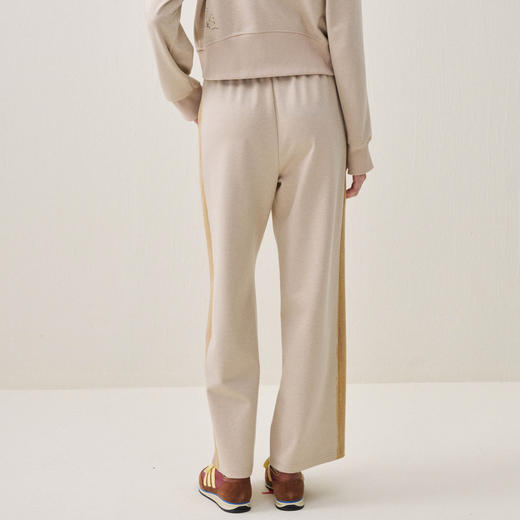 谜底阔腿裤长裤2025冬季新品侧缝印花显腿长抽绳设计女254MK1685 商品图2