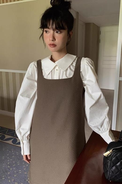 amadella 橄榄绿棕珠串流苏无袖背心连衣裙 18716 商品图1