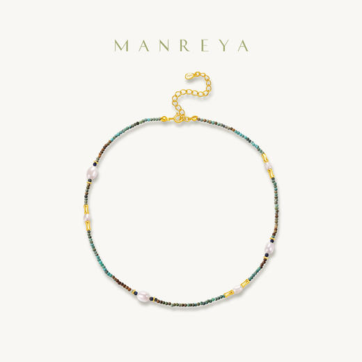 Manreya玛芮雅“焦糖森林”绿松石珍珠项链项链、手链|绿松，珍珠，银镀金 商品图11